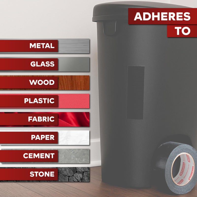 XFasten Black Duct Tape, Packaging Tape, Heavy Duty Box Tape for Shipping Supplies, 2 Inches x 50 Yards, 5.8 Mil, All-Weather Repair & Packing - Image 4